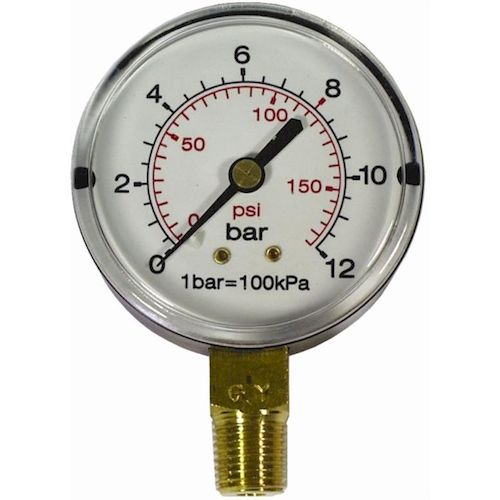 Press. gauge 63mm 1/4' bot. fit 0-16bar 0-1600kpa(SD63B-1)