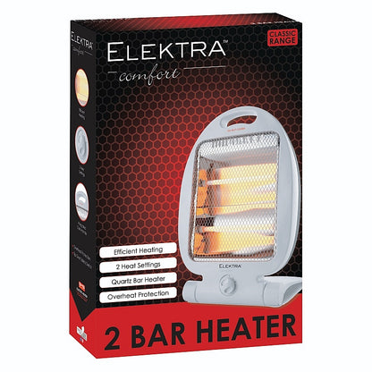 Elektra Comfort Quartz 2-Bar Heater, 400/800W | SEL-2603