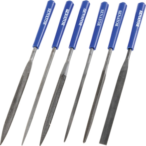 Senator 6Pc 160mm (6-1/2") Second-Cut Assorted Needle File Set | SEN0316980K