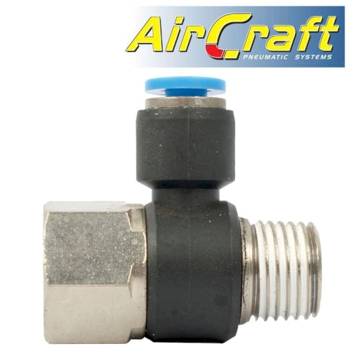 Pu hose fitting tee 4mm x 1/4'f x 1/4'm