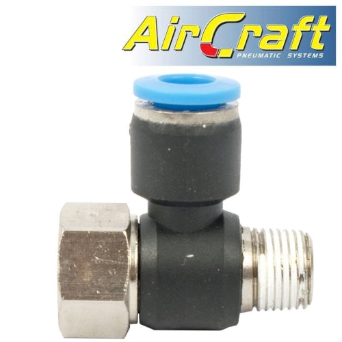 Pu hose fitting tee 6mm x 1/8'f x 1/8'm