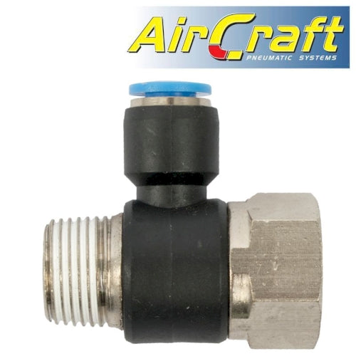 Pu hose fitting tee 6mm x 3/8'f x 3/8'm