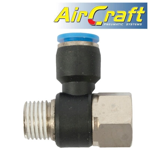 Pu hose fitting tee 8mm x 1/4'f x 1/4'm