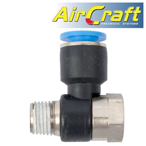 Pu hose fitting tee 10mm x 1/4'f x 1/4'm