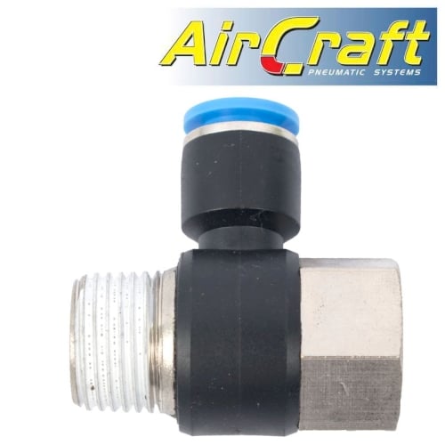 Pu hose fitting tee 10mm x 1/2'f x 1/2'm
