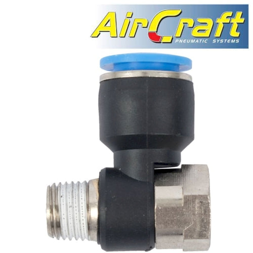 Pu hose fitting tee 12mm x 1/4'f x 1/4'm