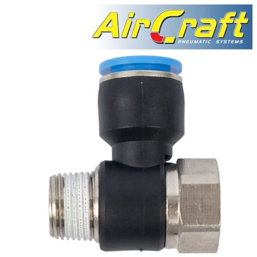 Pu hose fitting tee 12mm x 3/8'f x 3/8'm
