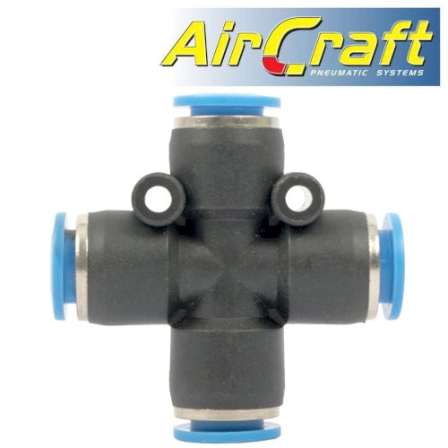 Pu hose fitting 4 way connector 8mm