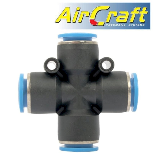 Pu hose fitting 4 way connector 12mm