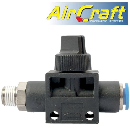 Pu hose fitting valve 6mm x 1/8'm