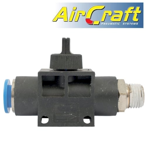 Pu hose fitting valve 12mm x 1/4'm