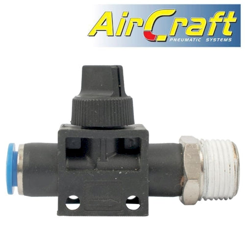 Pu hose fitting valve 8mm x 3/8'm
