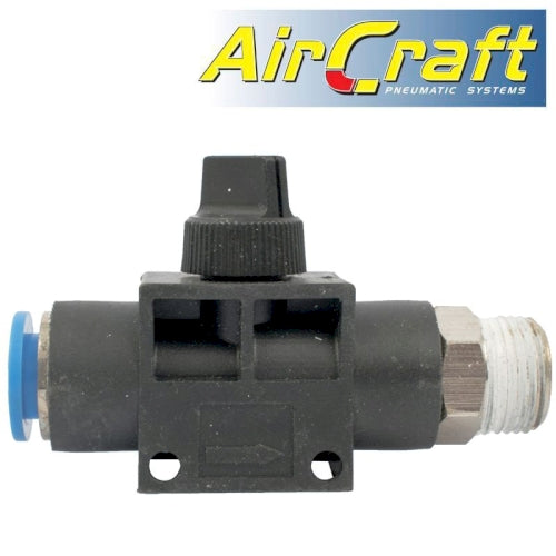 Pu hose fitting valve 10mm x 3/8'm