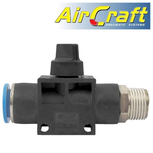 Pu hose fitting valve 12mm x 3/8'm