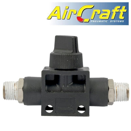 Pu hose fitting valve 1/8'm x 1/8'm