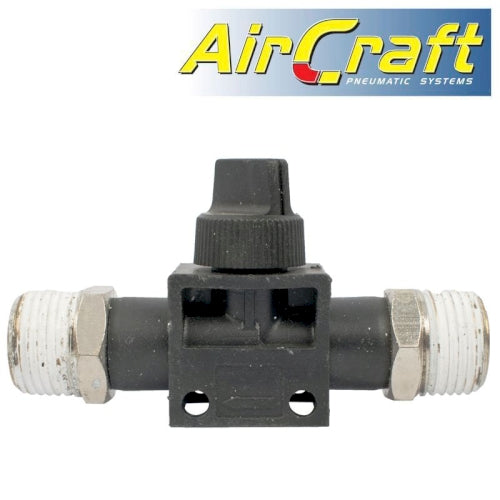 Pu hose fitting valve 3/8'm x 3/8'm