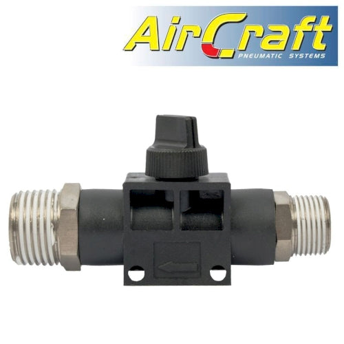 Pu hose fitting valve 3/8'm x 1/2'm