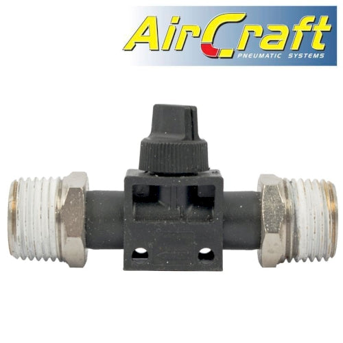 Pu hose fitting valve 1/2'm x 1/2'm