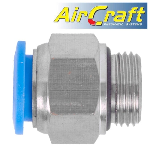 Pu fitting str. stud w/o-ring 12mm-3/8' m