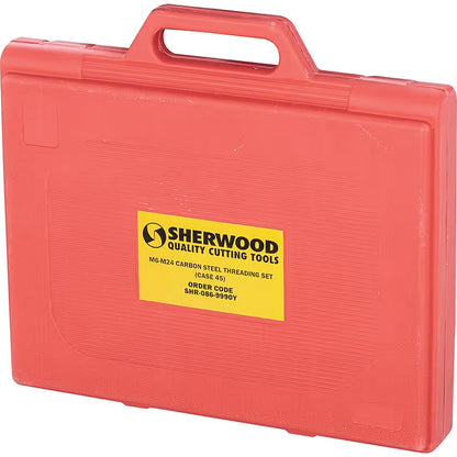 Sherwood 45-Piece Carbon Steel Threading Set, M6-M24 (CASE-45) | SHR0869990Y