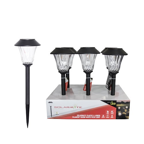 SOLARMATE 6/Pk Plastic Solar Filament Warm White Path Light - 5 Lumen | SM021