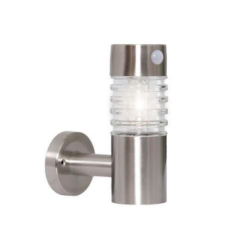 SOLARMATE S/STEEL WALL LIGHT+ PIR 5/100 | SM012