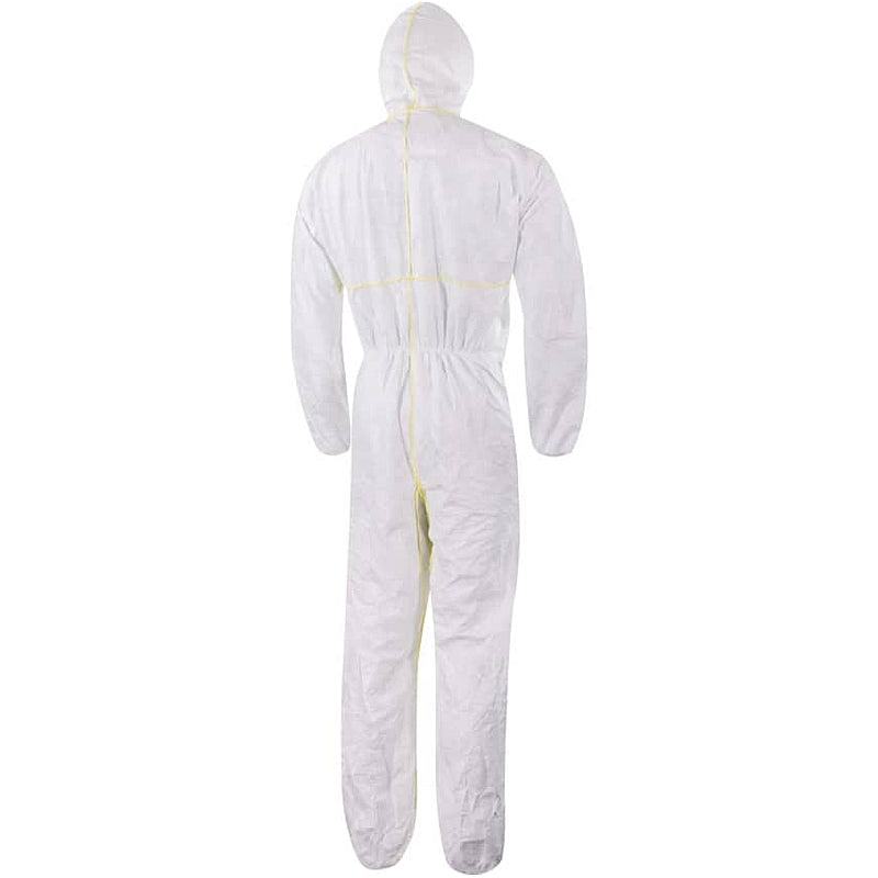 Halo SMS Disposable Hooded Coveralls, Type 5/6, White, XL | HAL9623813D