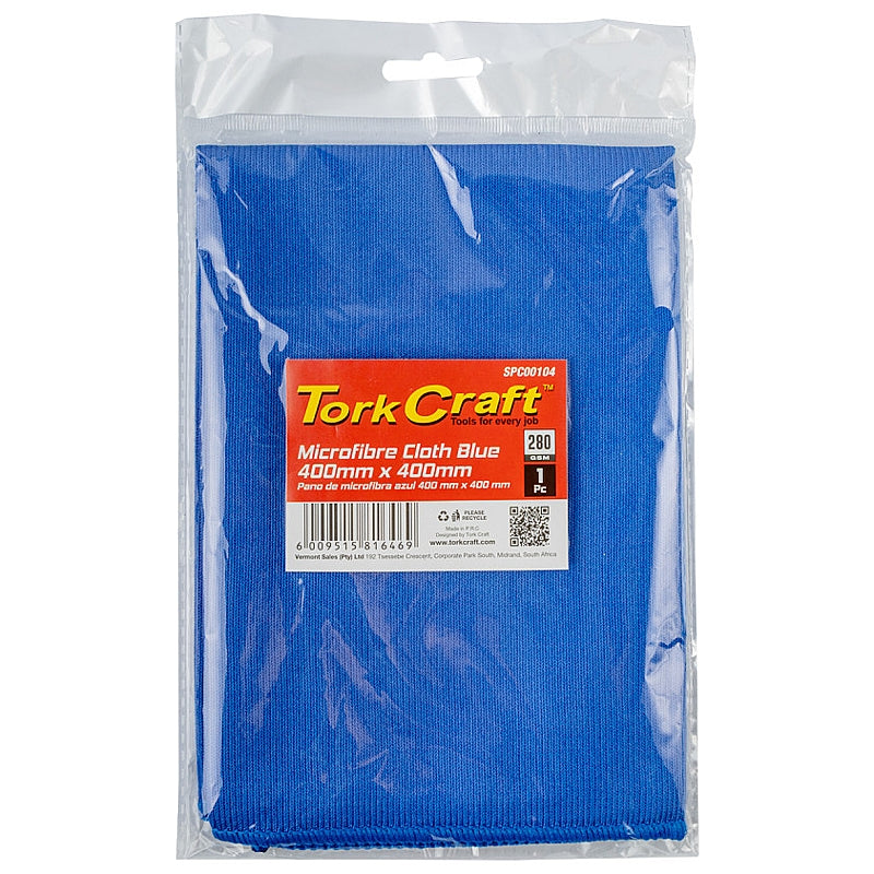 Tork Craft Blue Microfibre Cloth, 400 x 400mm | SPC00104