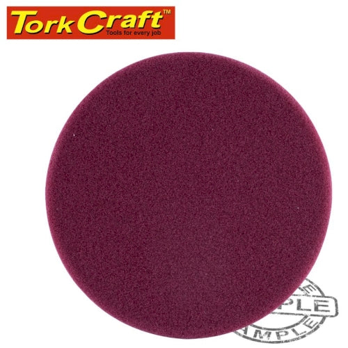 Foam pad velcro maroon sponge 150mm 6' heavy compounding