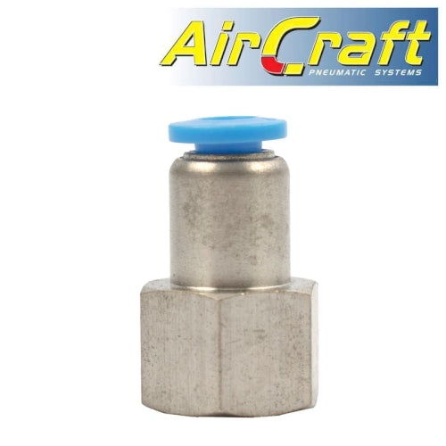Pu hose fitting straight stud 4mm-1/8 f