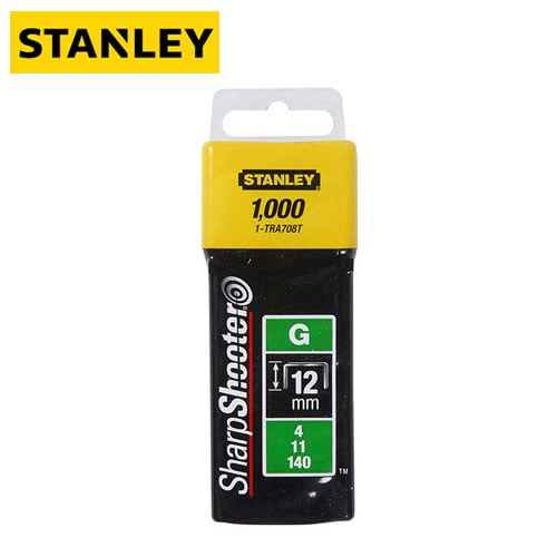 Stanley 1000/Pk HD Staples G-Type 12mm (1-TRA708T) | STA5565