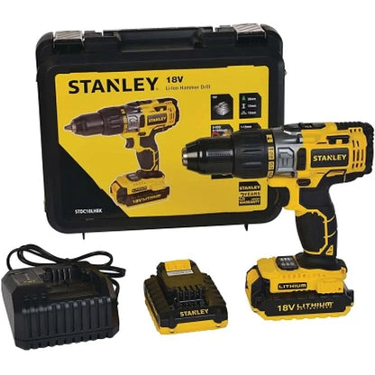 Stanley 18V Cordless Hammer Drill 2.0Ah Kit | STDC18LHBK-B9