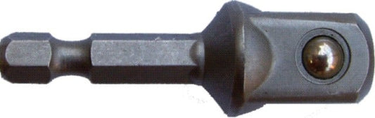 Socket adaptor 1/4'm sq x 50mm 1/4'm hex shank carded(T AD14050C)