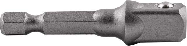 Socket adaptor 3/8'm sq x 50mm 1/4'm hex shank carded(T AD38050C)