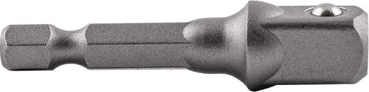 Socket adaptor 3/8'm sq x 50mm 1/4'm hex shank carded(T AD38050C)