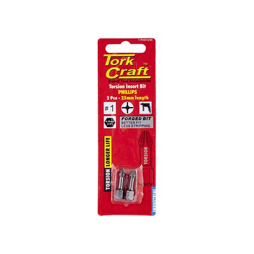 Phil.1 x 25mm ins.bit 2/card(T PH0125C)