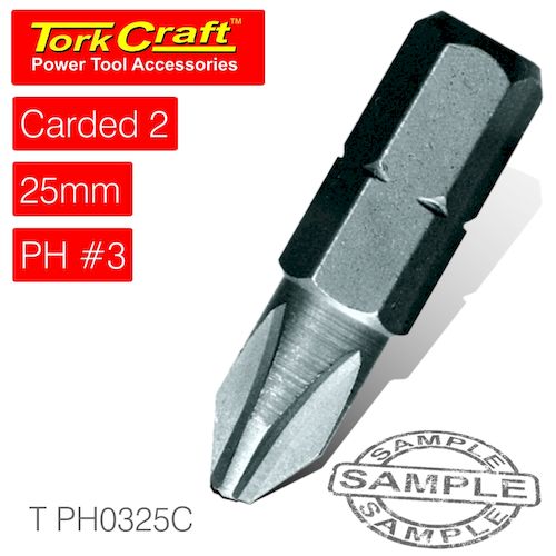 Phil.3 x 25mm ins.bit 2/card(T PH0325C)
