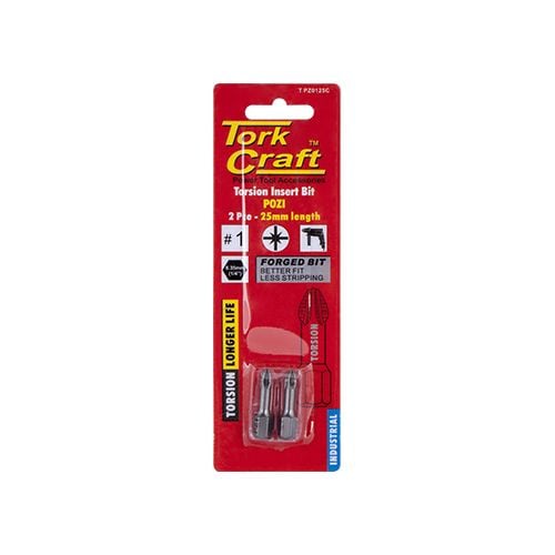 Pozi.1 x 25mm ins.bit 2/card(T PZ0125C)