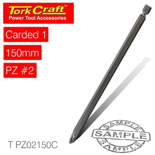 Pozi no.2 power bit x 150mm carded(T PZ02150C)