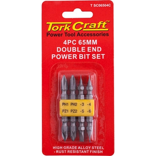 4 Piece Double End Screw Driver Bit Set (T SC06504C)