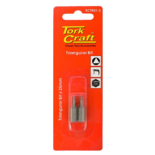 Tork Craft 2/Pk Triangular Insert Bit x 25mm | T SCTR01-2