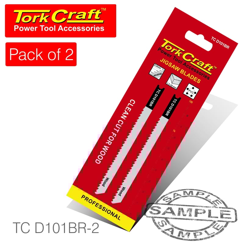U-shank jigsaw blade 10tpi wood 2.5mm reverse tooth 2pc(TC D101BR-2)