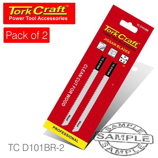 U-shank jigsaw blade 10tpi wood 2.5mm reverse tooth 2pc(TC D101BR-2)