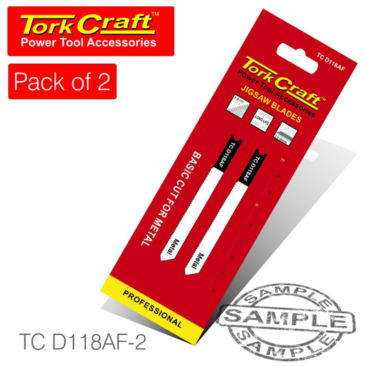 U-shank jigsaw blade 21tpi metal 1.2mm 2pc(TC D118AF-2)