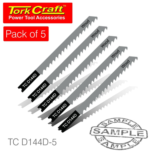 U-shank jigsaw blade 6tpi wood 4mm 5pc(TC D144D-5)
