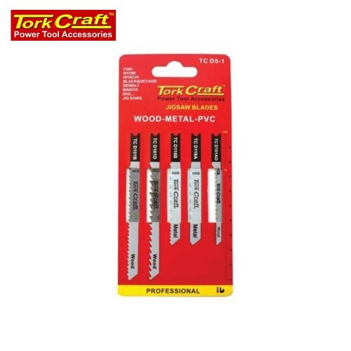 U Shank Jig Saw Blades 5 Piece Assorted