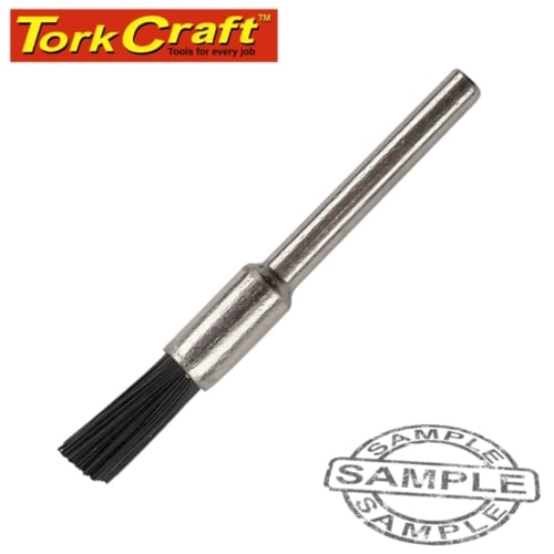 Mini nylon bristle brush 3.2mm end 3.2mm shank
