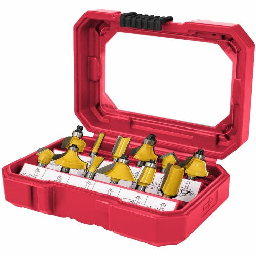 Tork Craft 12Pc Router Bits Set 1/4" Shank in Hard Case | TC20508