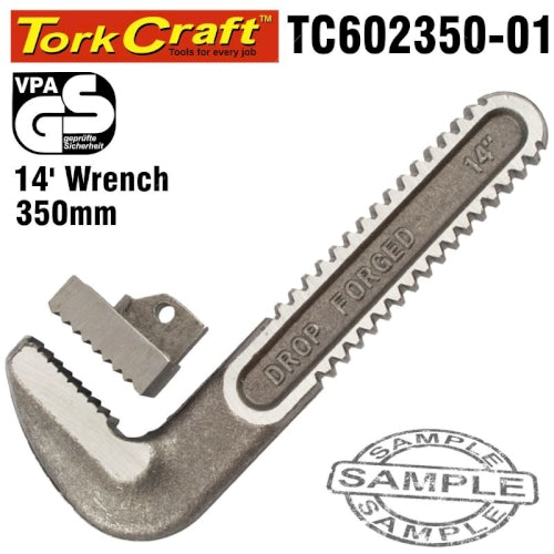 Repl. jaw set pipe wrench heavy duty 350mm