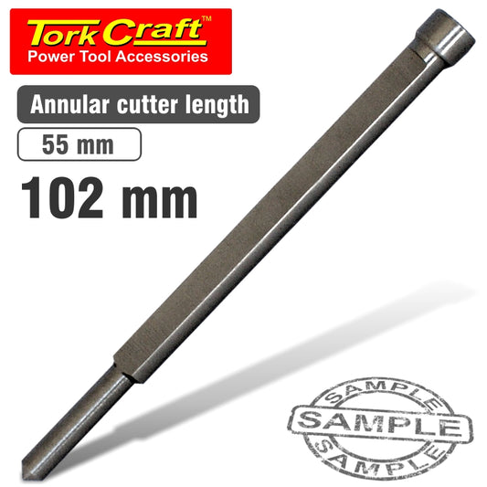 Pilot pin 6.3 x 102mm for broach cutters 55mm